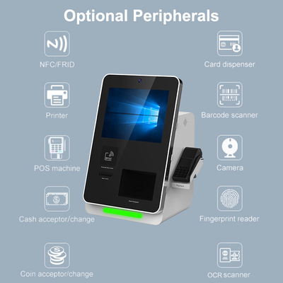 Tabletop Self Check In Kiosks With Room Card Dispenser Function