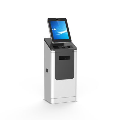 Hotel Check In Kiosk With Key Card Dispenser And Passport Scanner