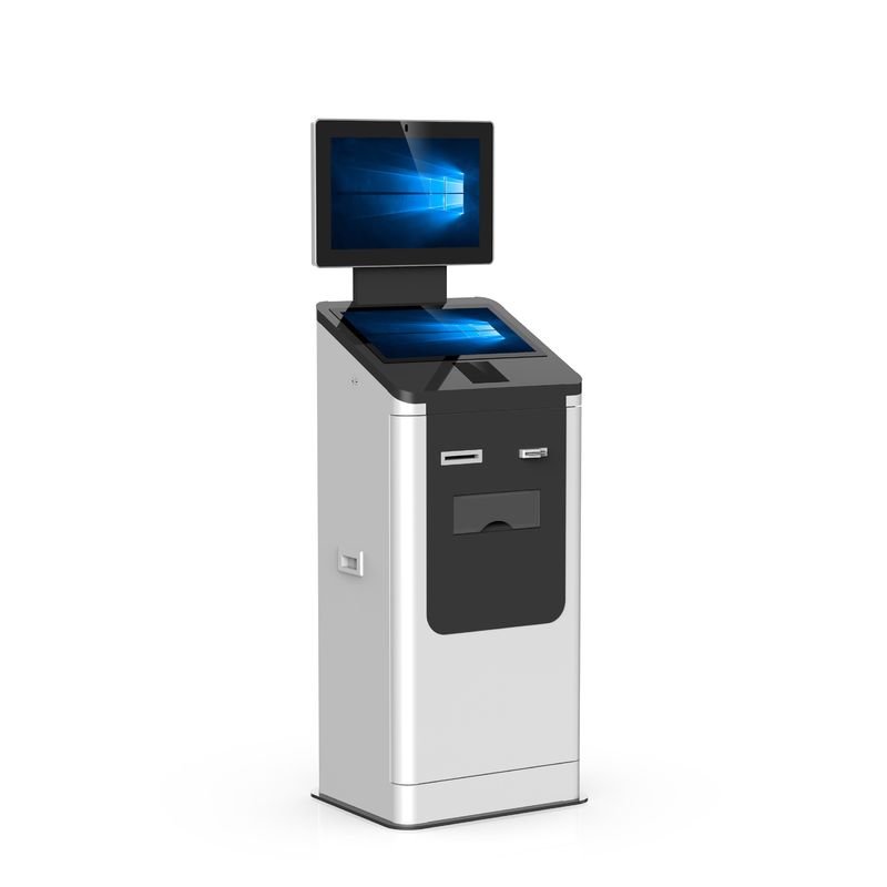 Hotel Check In Kiosk With Key Card Dispenser And Passport Scanner