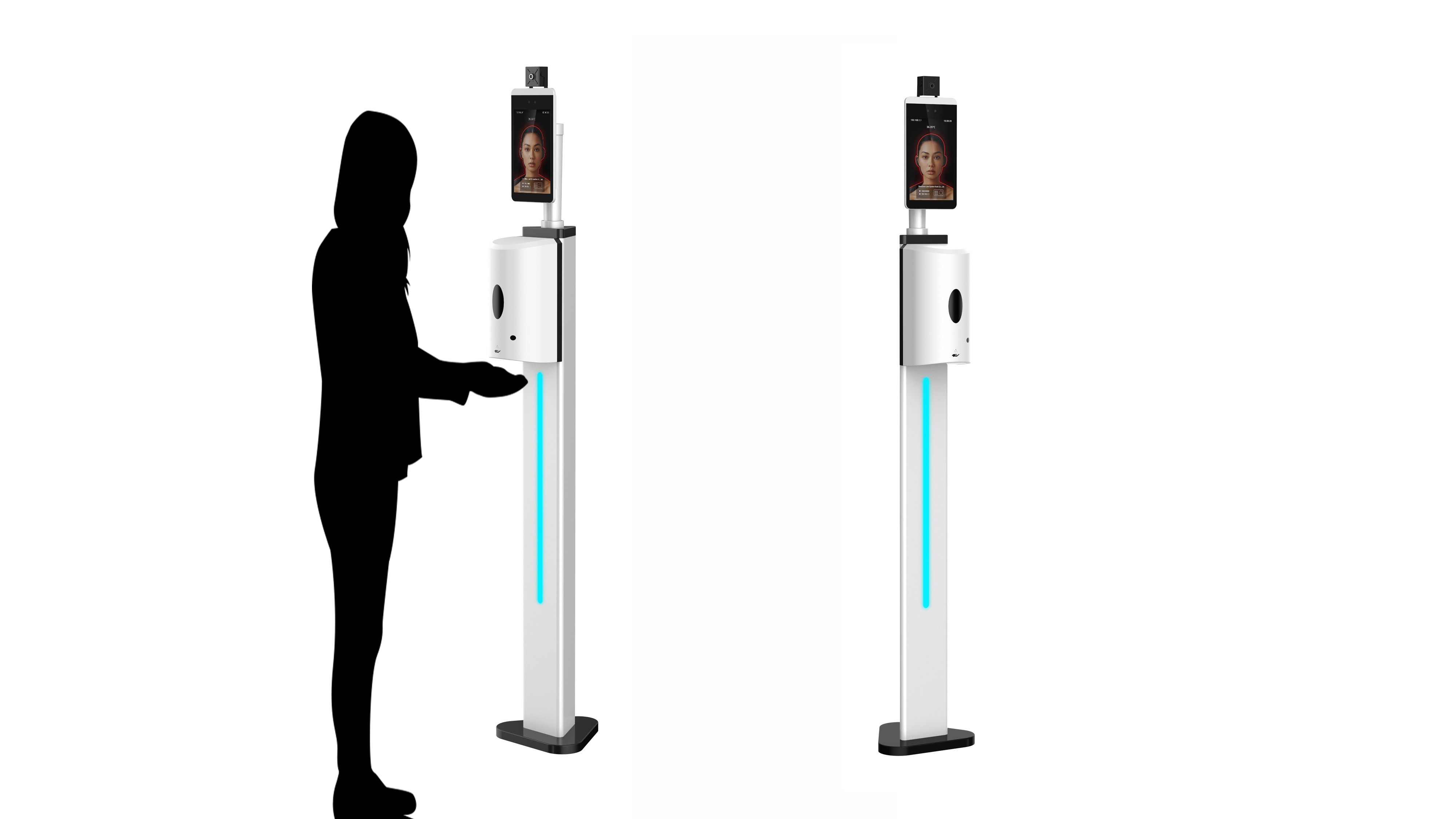 Facial Recognition 8 Inch Android Body Temperature Sensor Tablet with
