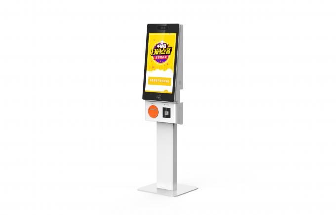 21.5 23.8 27 Inch Self Ordering Kiosk With QR Scanner 80mm Thermal ...