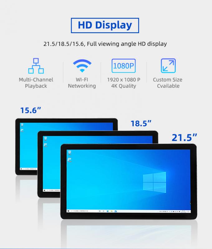 Floor Stand 21.5'' Multi-Point Touch Self Ordering Kiosk Cash/Cashless ...