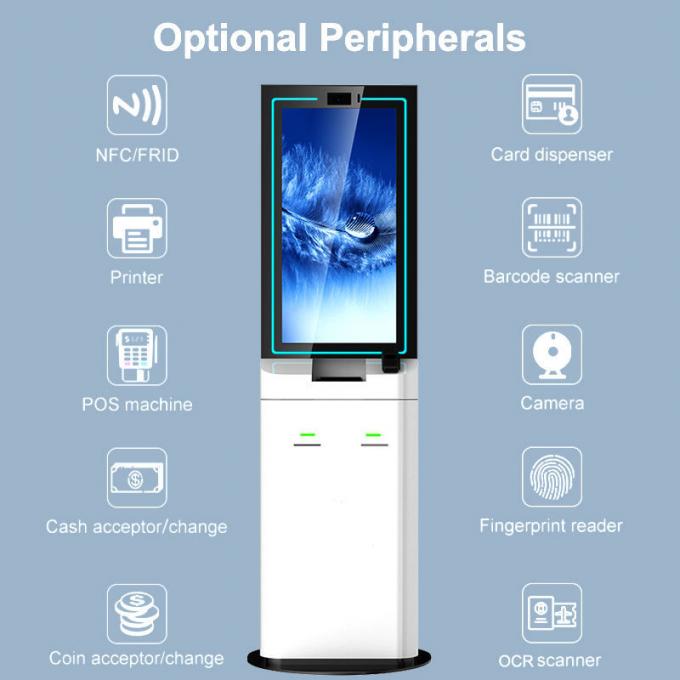 Elegant And Smart Design Hotel Self Check In Kiosk with Optional Wheels ...