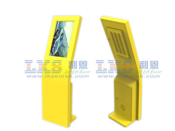 Standing Touch Screen Information Kiosk All In One Ticket Vending