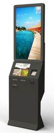 Card Payment Half Outdoor Information Kiosks With Webcam 2QR Barcode Scanner Kiosk