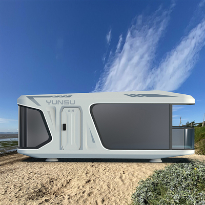YUNSU Capsule Hotel S9 Space Airship Prefab Capsule House With 2 Bedroom Automatic Projection Screen For Vacation
