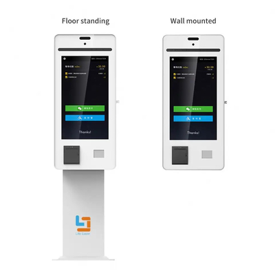Touch Screen Self Ordering Kiosk Checkout Payment Terminal For Restaurant Supermarket