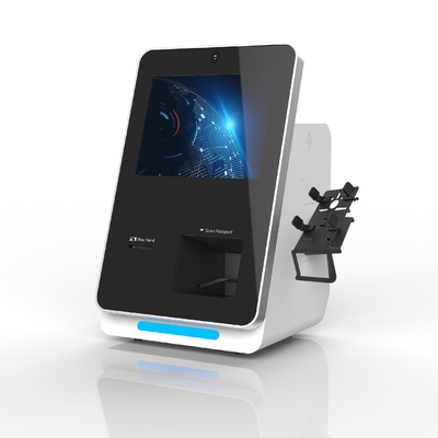 Check In Check Out Self Payment Kiosk Self Service Touch Screen Kiosk With Camera Printer