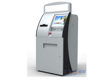 Indoor Touch Screen Information Health Kiosk System with A4 Printer , Card Reader