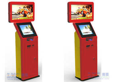 Ticket Dispenser Dual Screen Kiosk With Barcode Scanner Self Service Terminal