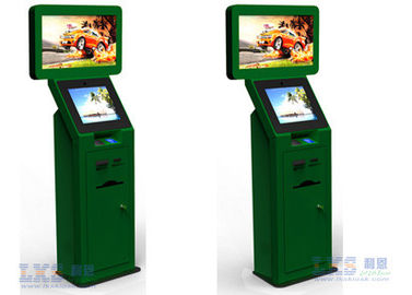 Ticket Dispenser Dual Screen Kiosk With Barcode Scanner Self Service Terminal