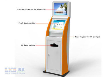 Metal Keyboard With Trackball or Touchpad Photo Printing Kiosk LCD Monitor For Advertising