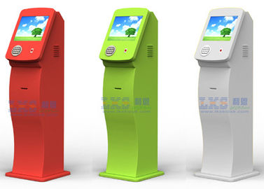 Multi Functional Card Dispenser Kiosk , Prepaid Card Kiosk White / Red Color