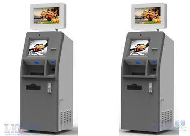 Cash Dispenser , Card Reader Bank ATM Machines Stainless Steel Kiosk With Keyboard