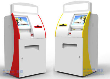 Indoor Touch Screen Information Health Kiosk System with A4 Printer , Card Reader
