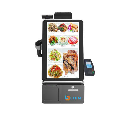 Self Check Out Kiosk With POS Reader QR Code Scanner