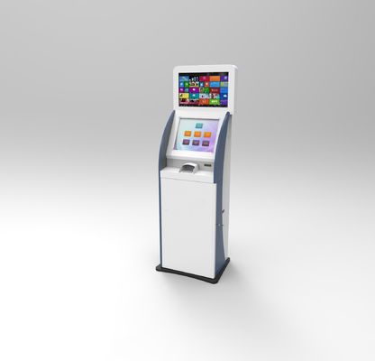Bill Paying Dual Screen Kiosk Equipped With Protective Glass , Audio Assistance