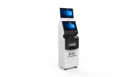 Indoor Touch Screen Bill Payment Kiosk Terminal With Card Reader For Self Payment
