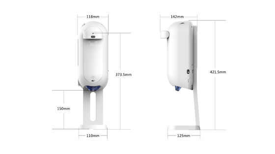 Voice Broadcasting HDPE 1100ml Liquid Gel Dispenser with Thermometer