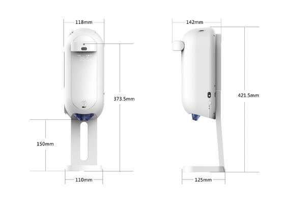 1100ml Wall Mounted Liquid Soap Dispenser with Automatic Thermometer