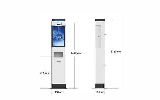 3 In 1 21.5 Inch Mask Recognition AI Face Recognition Body Temperature Scanner