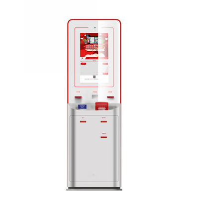 Self-service payment kiosk with cash payment and card dispenser POS