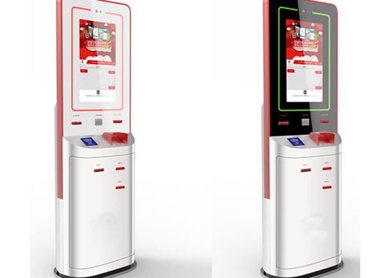 Self-service payment kiosk with cash payment and card dispenser POS