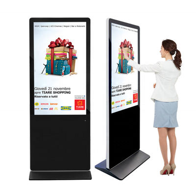 55 Inch Floor Stand Android Digital Signage LCD Advertising Touch Screen Totem Kiosk With Remote Managing Software
