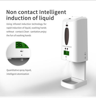 Touchless Sensered Auto Liquid Hand Sanitizer Soap Dispenser With Temperature Sensor