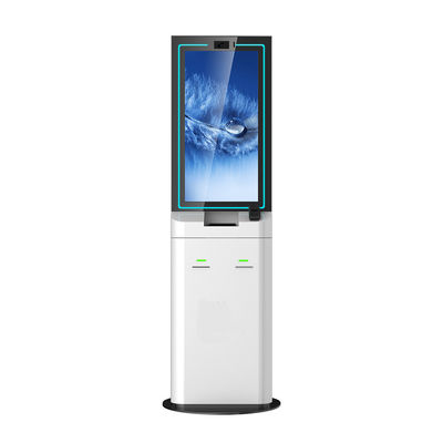 32 Inch Passport Scanner Card Dispenser ID Recognition VPOS Payment Kiosk For Hotel Check In