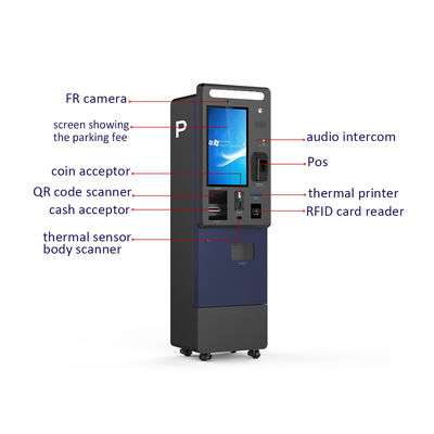 21.5 Inch Outdoor Car Parking Payment With Cash Payment QR Scanner POS Reader
