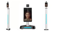 65%RH 8" LCD Floor Stand Facial Recognition Thermometer