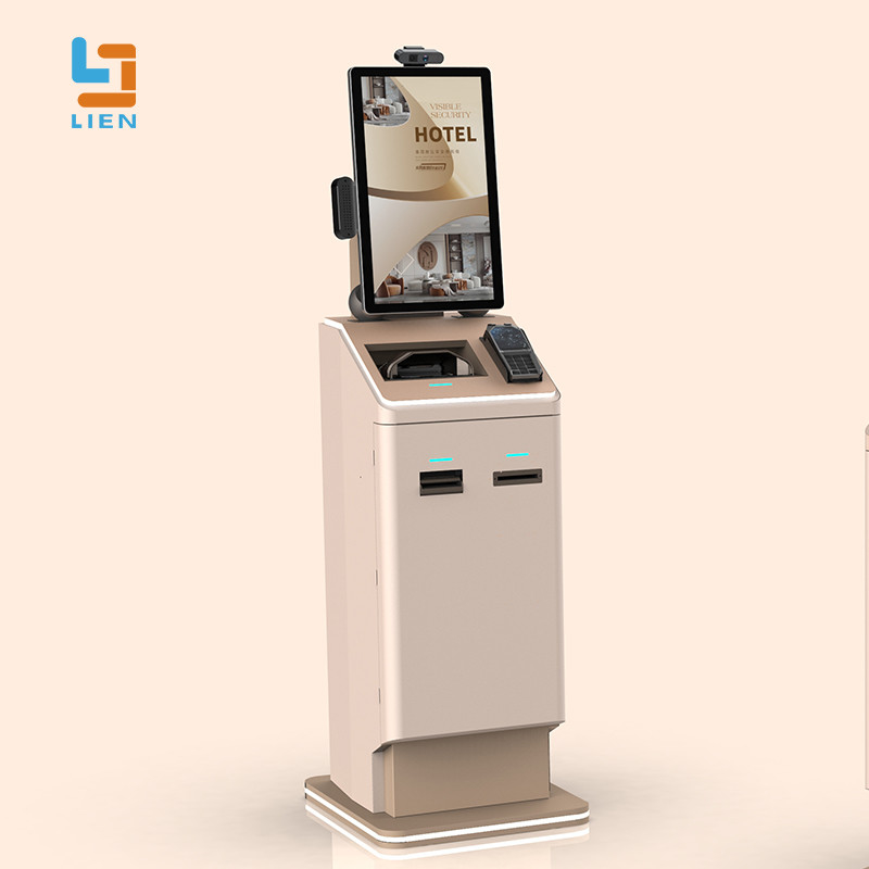 QR Code Scanner Cash Coin Module ADA Key Hotel Self Check In Kiosk