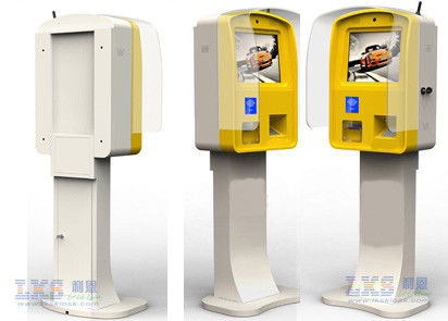 Custom Semi Outdoor Parking Lot Self Ordering Kiosk LCD Displays 17/19 Inch