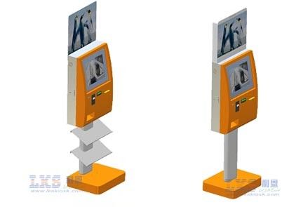 Vandal-Proof Dual Screen Kiosk With SAW Touchscreen Use For Government Halls