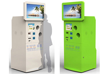 Self Bottle Recycling Machine Totem Touch Kiosk With Touch Screen Standing