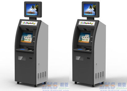 22 Inch Free Standing Kiosk All In One , Internet Terminal Dual Screen Kiosk