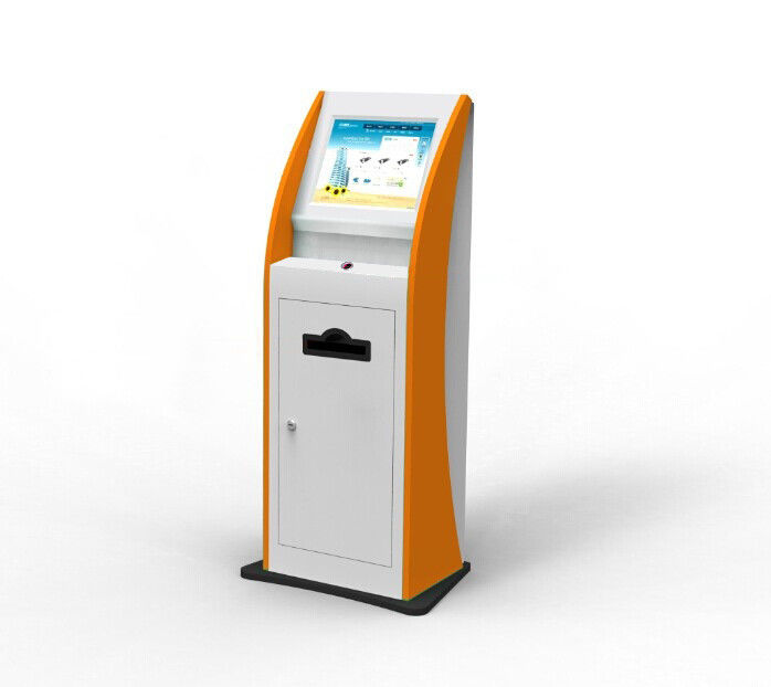 Interactive Queuing Free Standing Kiosk Card Reader Receipt Printer Design
