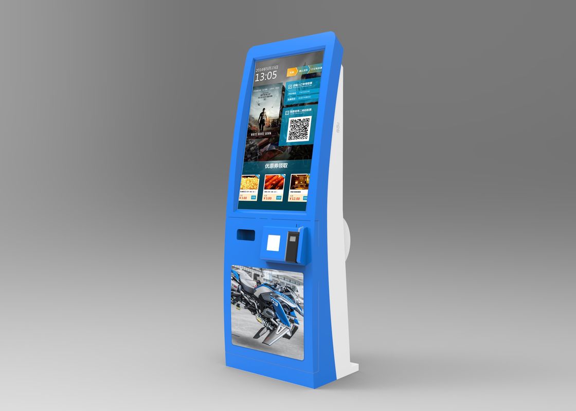10.4 Inch Barcode Reader Lobby Self-service Terminal Kiosk , Automatic Ticket Vending Machines