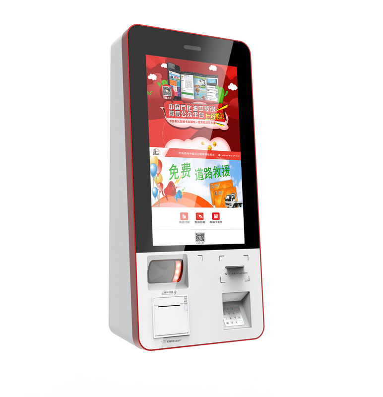 Wall Mount Self-Ordering Kiosk With Thermal Printer And POS reader