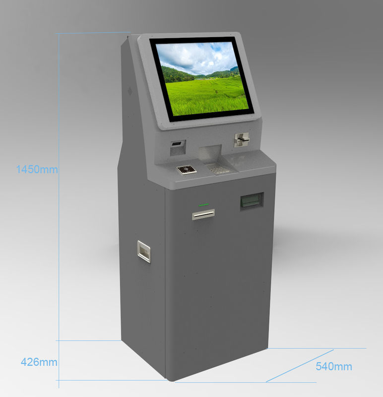 Touch Screen Printer Customer Service Kiosk For Prepaid Phone Cards