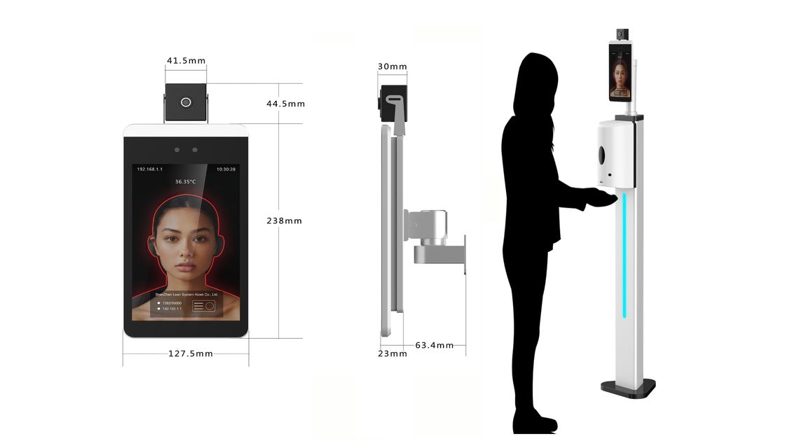 50CM QR Code Scan Facial Recognition Thermometer FCC
