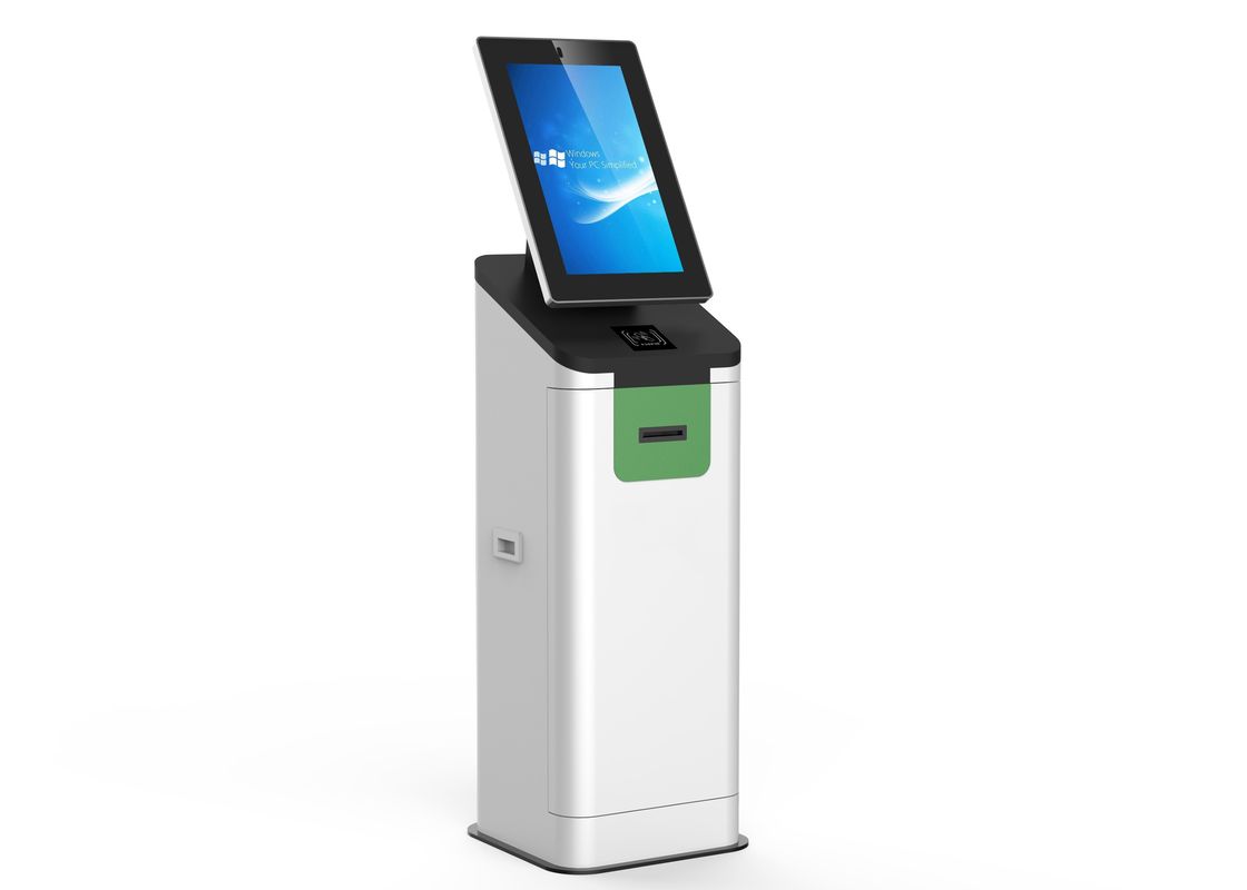 Freestanding Self Service Kiosk Touchscreen With Passport Reader For Airport