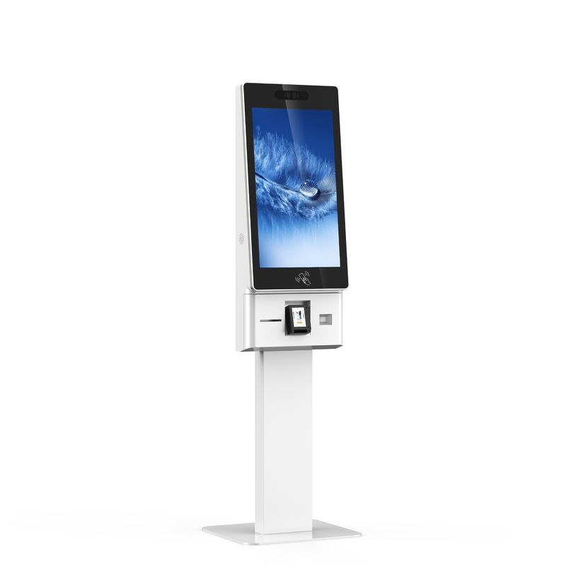 27 Inch Credit Card Payment Self Service Ordering Kiosk with QR Scanner ...