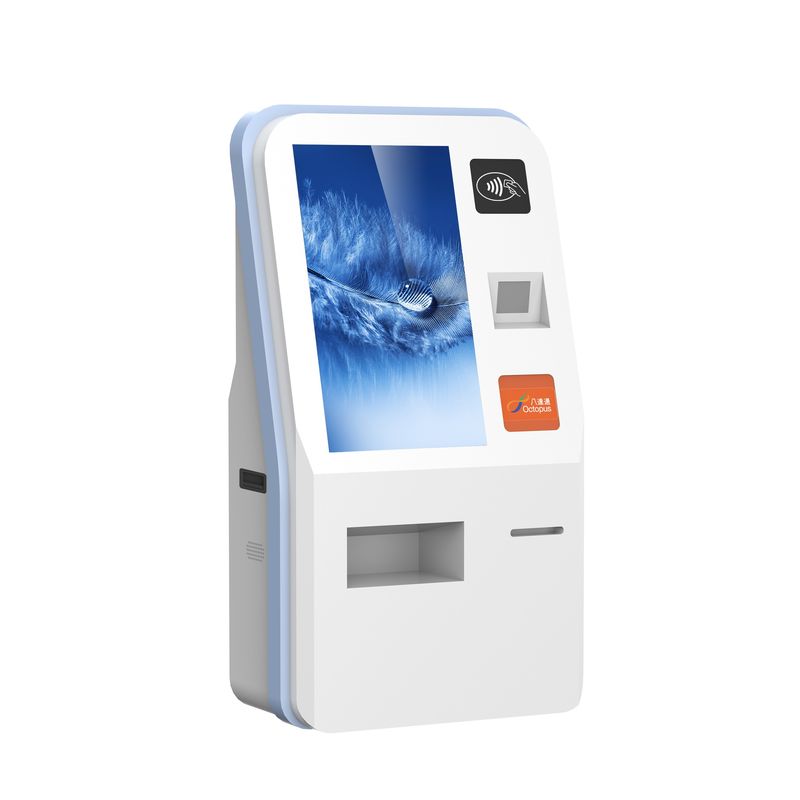 Hospital Healthcare Kiosk With RFID Medical Card Reader Lab Reports Printer