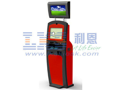 Self Check-in Payment Dual Screen Kiosk With Cheque Scanner / Acceptor ID Scanner