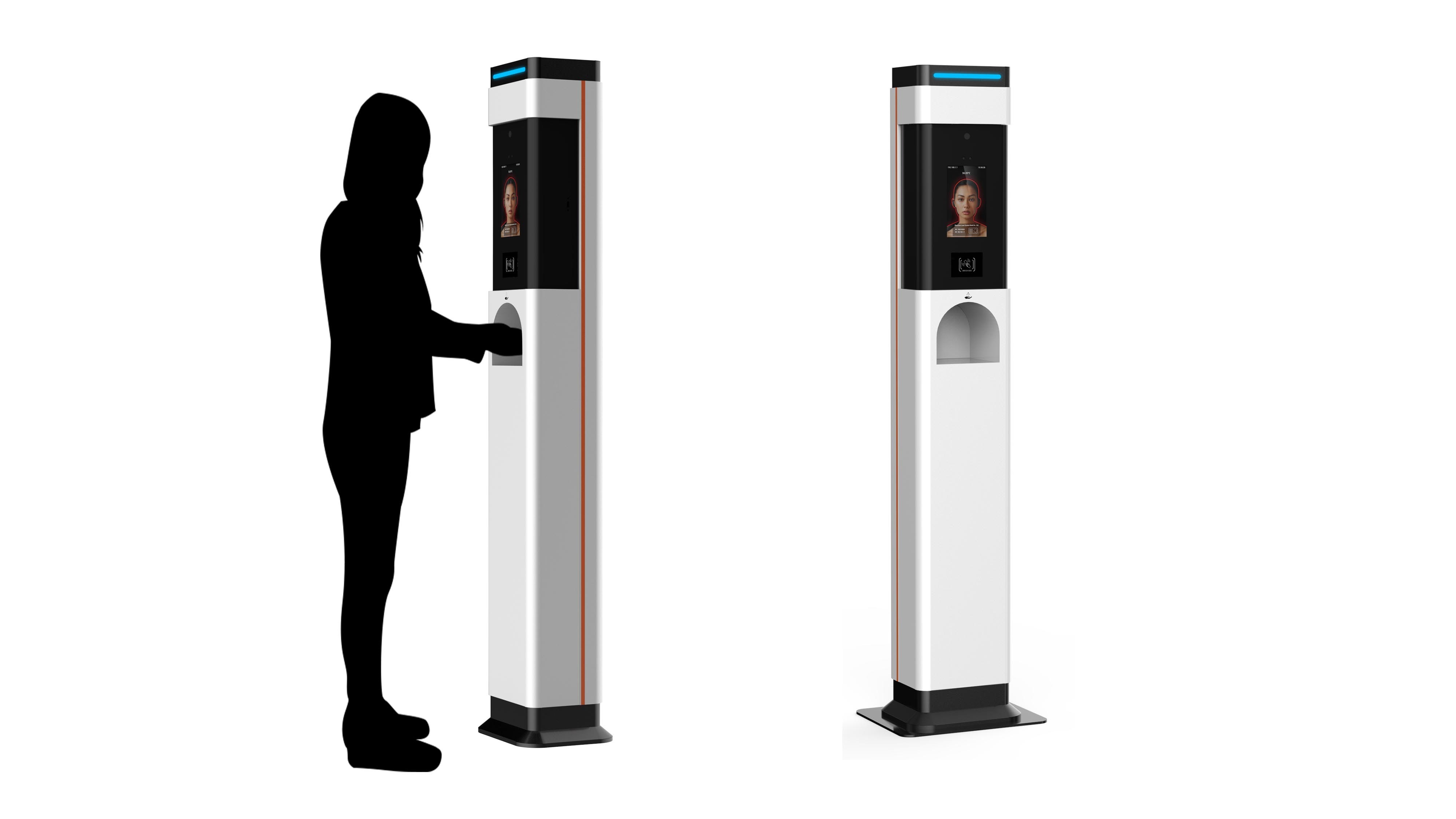 Facial Recognition Hand Sanitizing LCD Kiosk Face Recognition