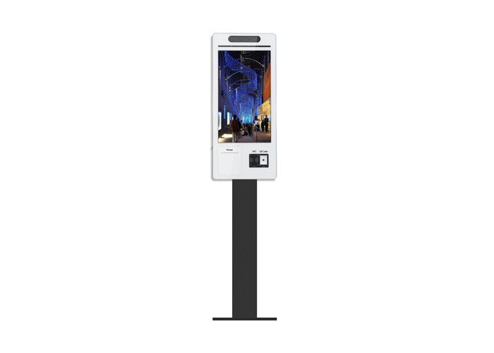 24inch Self Service Ordering Kiosk Pos System Cashier Cash Acceptor