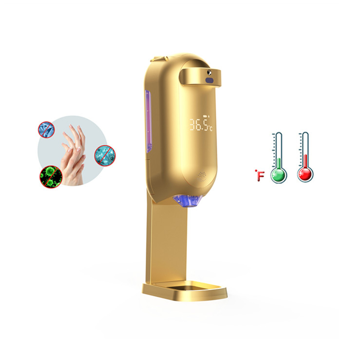 Automatic 1100ml Hand Sanitizer Dispenser Thermometer 12 Language Voice