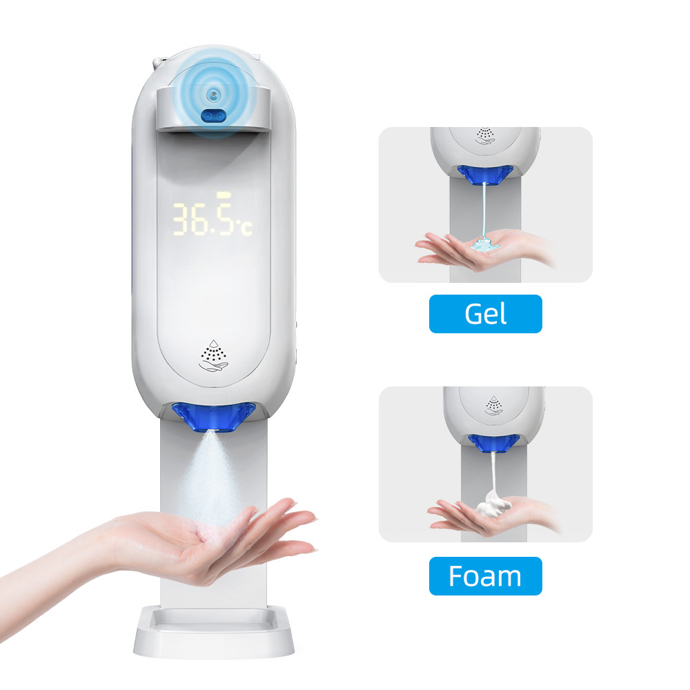 1100ml Refillable Auto Hand Sanitizer Dispenser With Temperature Checking